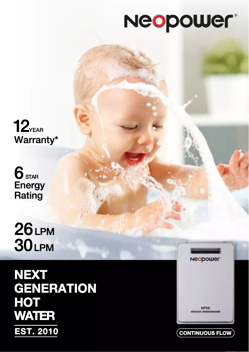 Page n°1 - Manuel utilisateur Neopower Continuous Flow NP26