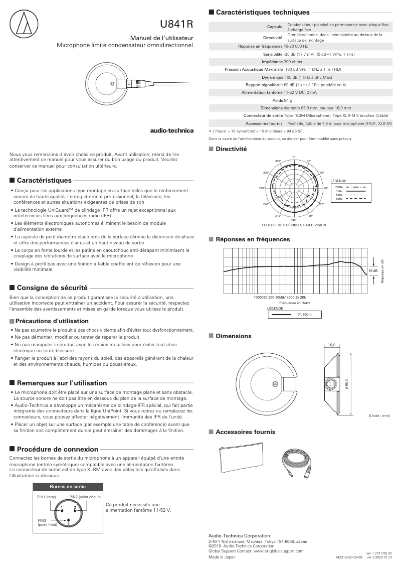 Página 1 del manual Manual de usuario Audio-Technica U841R