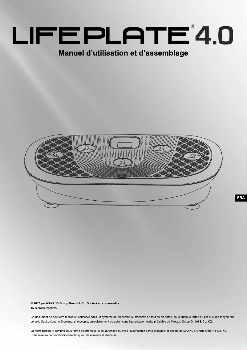 Image de la première page du manuel de l'appareil LifePlate 4.0