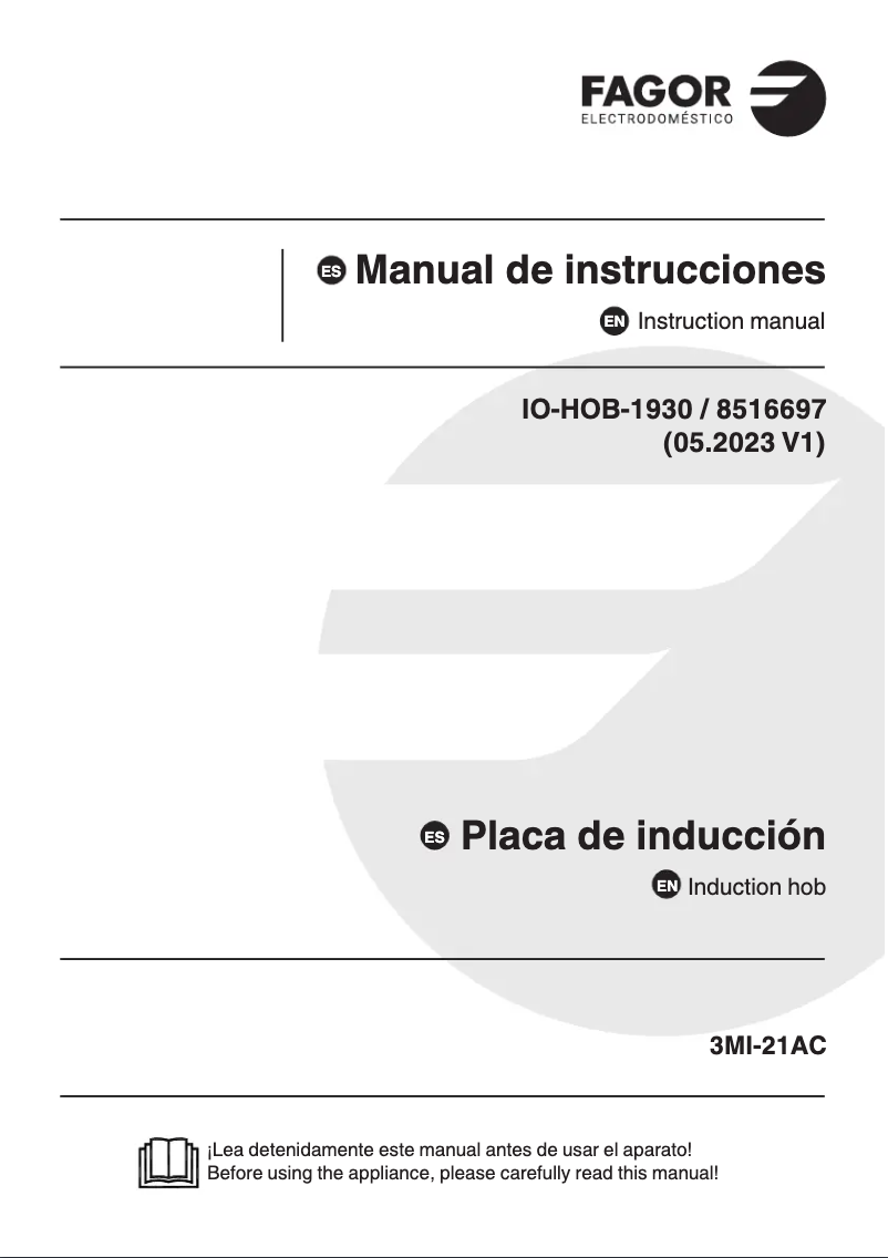 Page 1 de la notice Manuel utilisateur Fagor 3MI-21AC