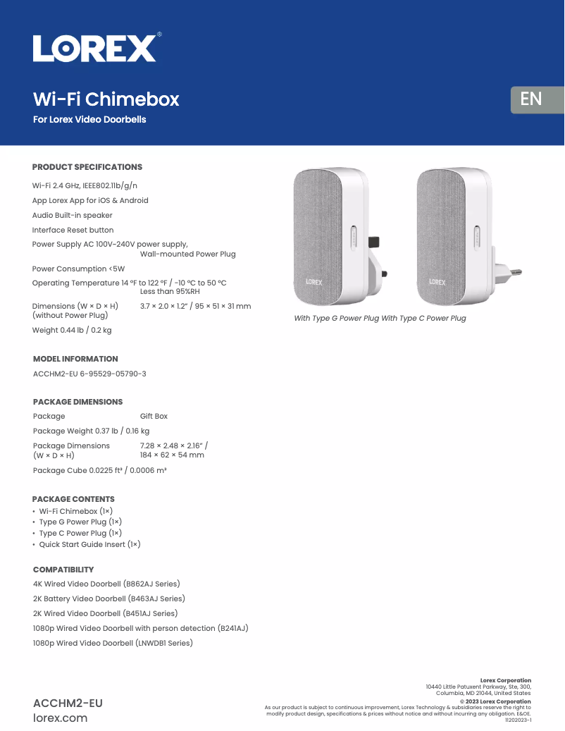 Imagen de la primera página del manual del dispositivo ACCHM2