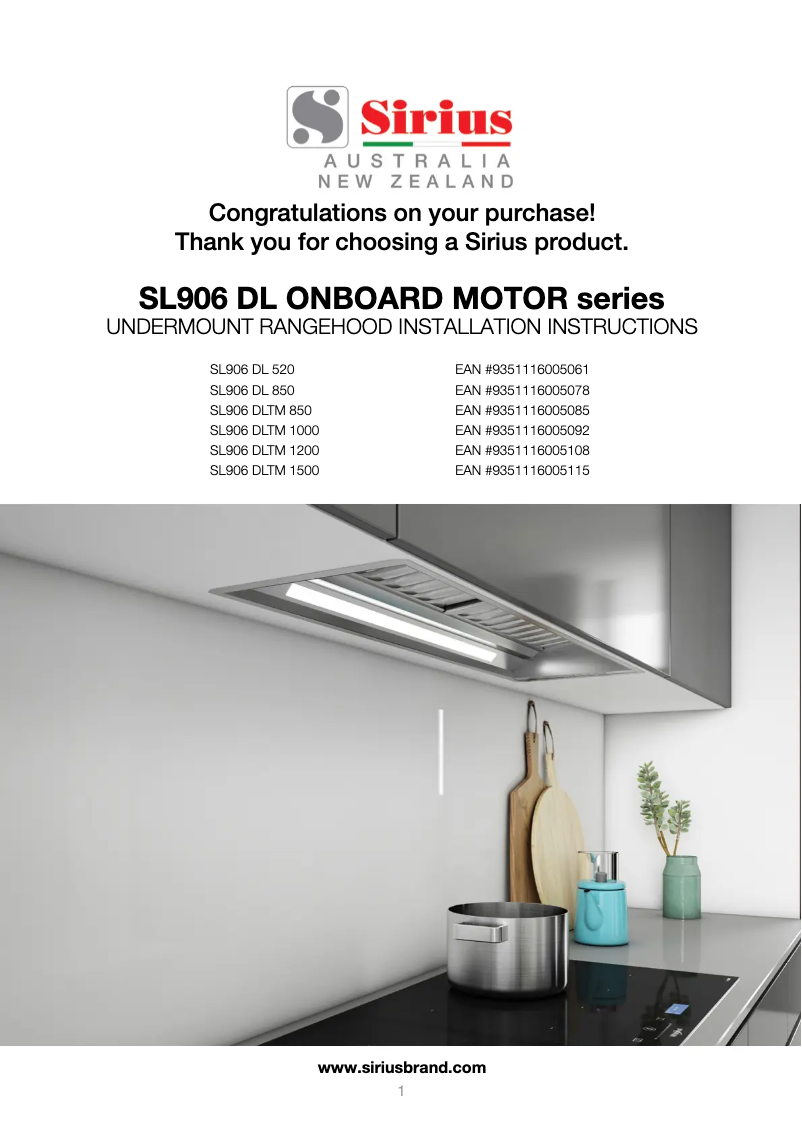 Page 1 de la notice Manuel utilisateur Sirius SL906DLTM100