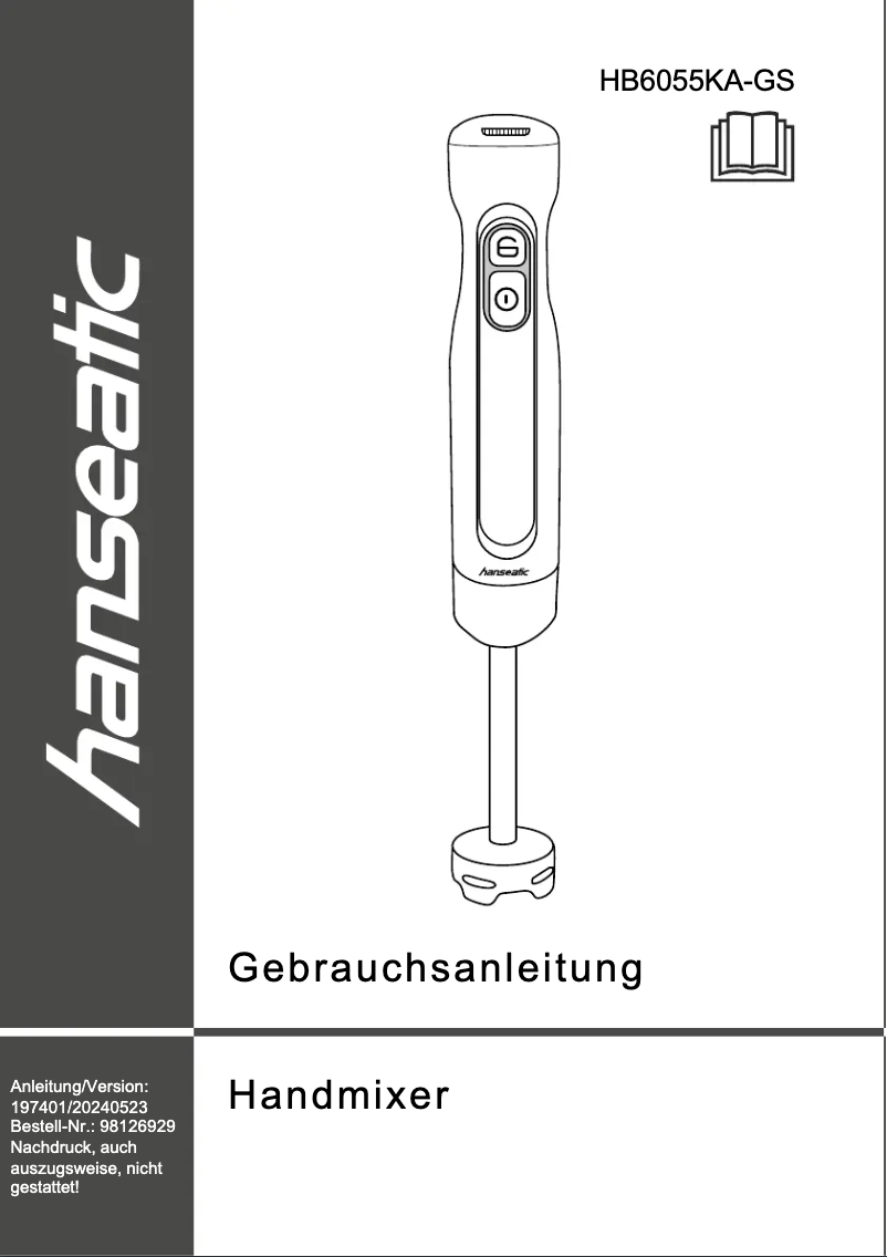 Page 1 de la notice Manuel utilisateur Hanseatic HB6055KA-GS