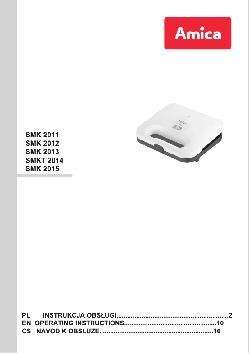 Page 1 de la notice Manuel utilisateur Amica SMK2013