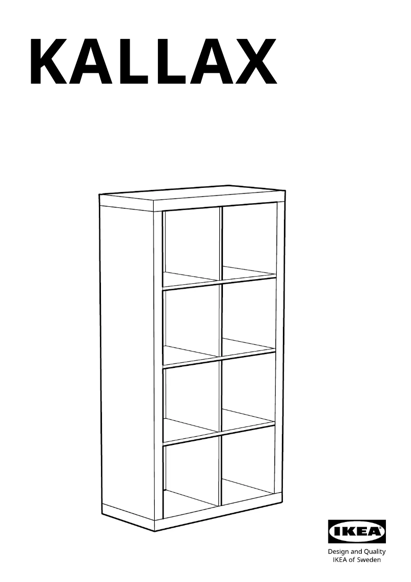 Page 1 de la notice Manuel utilisateur Ikea KALLAX 403.469.24