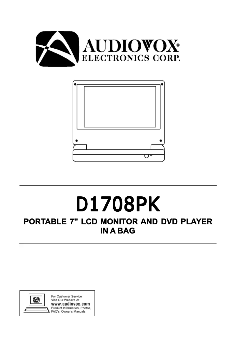 Image de la première page du manuel de l'appareil D1708ES