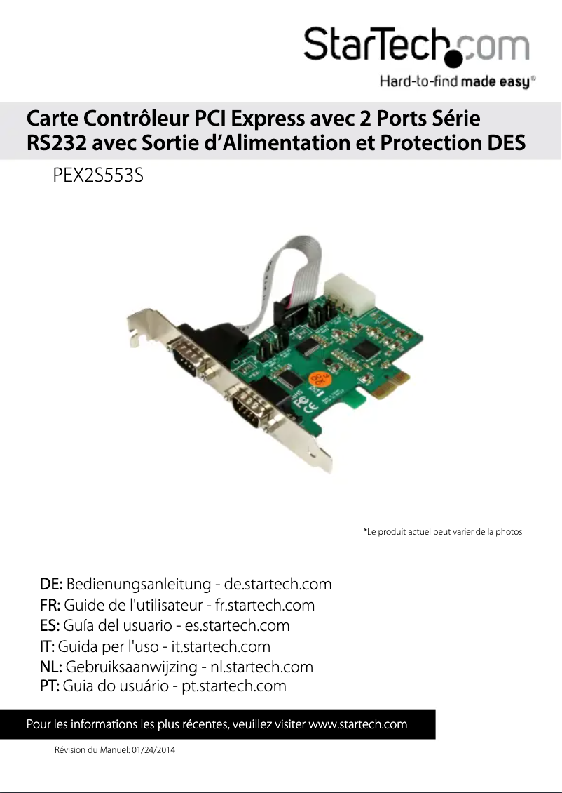 Image de la première page du manuel de l'appareil PEX2S553S