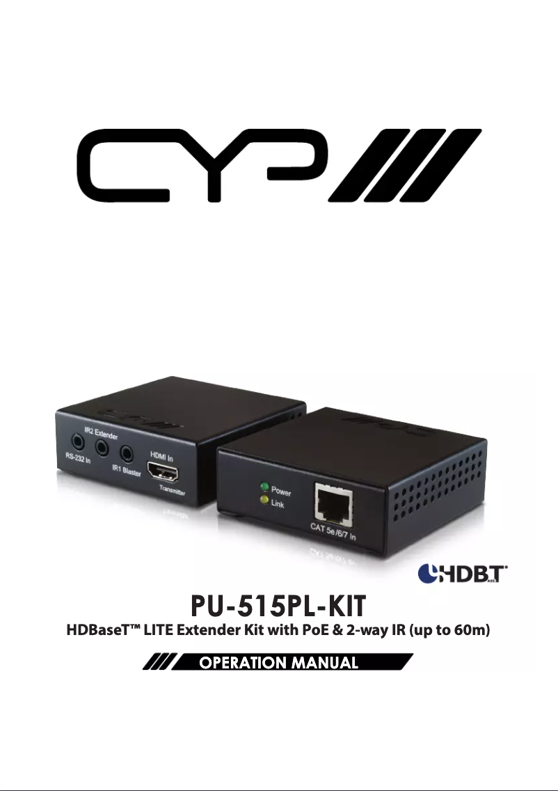 Page n°1 - Manuel utilisateur CYP PU-515PL-TX