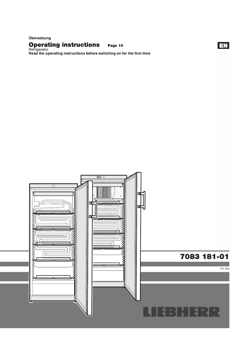 Página 1 del manual Manual de usuario Liebherr FK 5442
