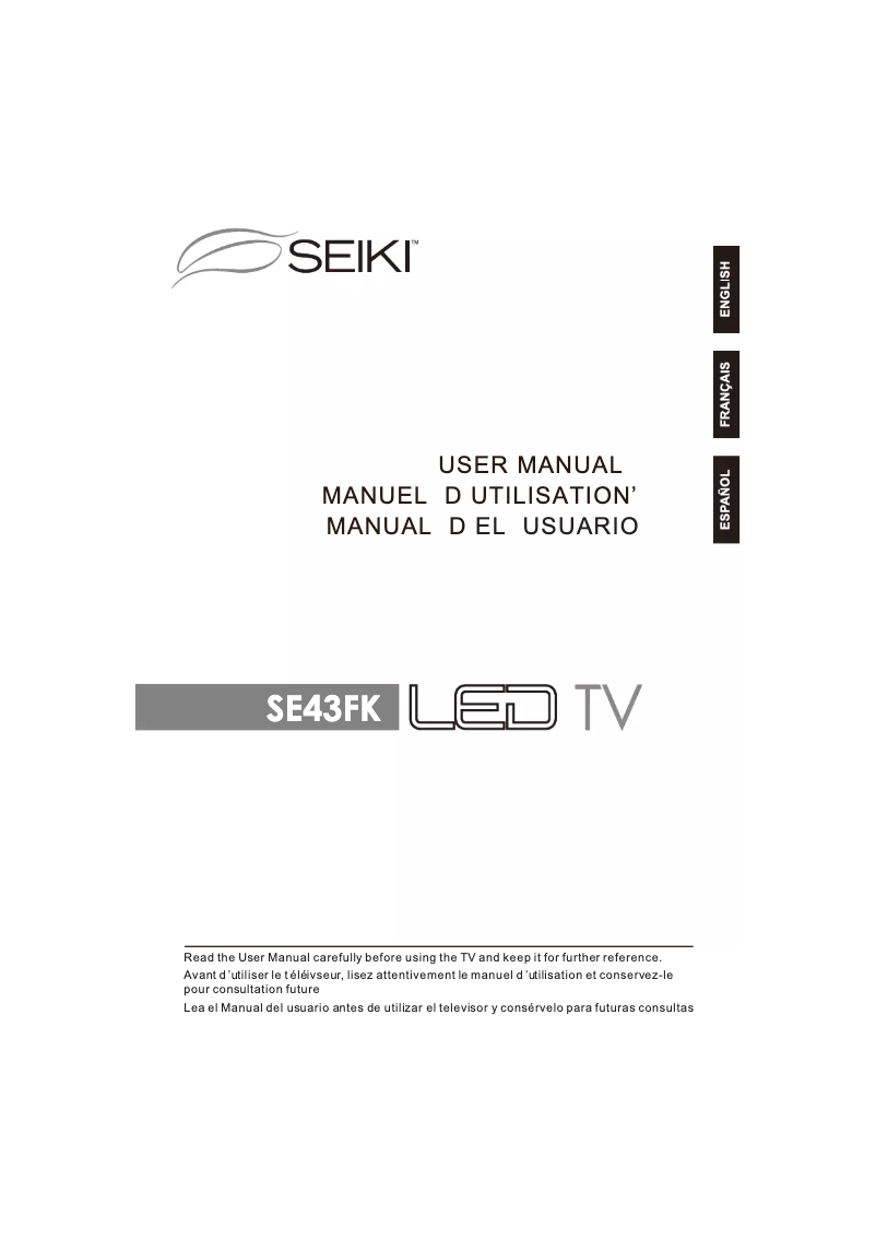 Page 1 de la notice Manuel utilisateur Seiki SE43FK