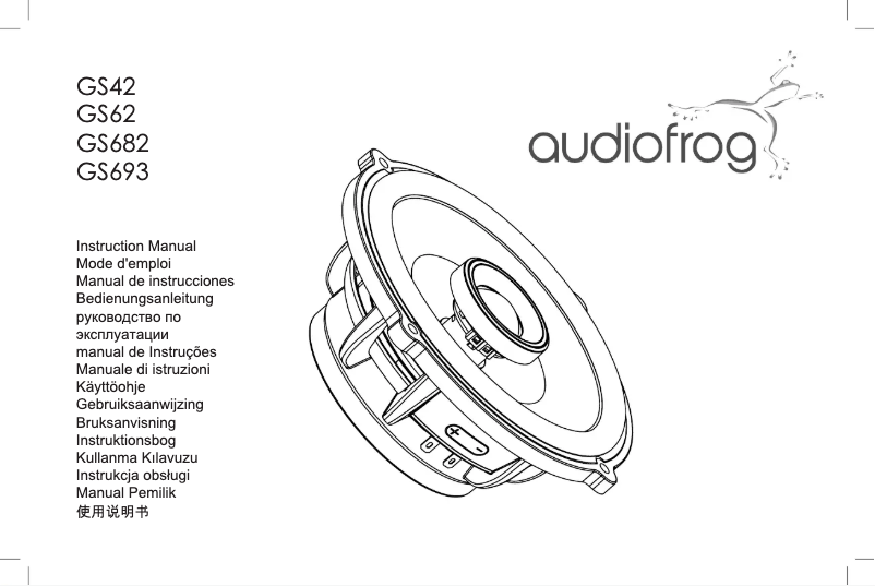 Page n°1 - Manuel utilisateur Audiofrog GS62