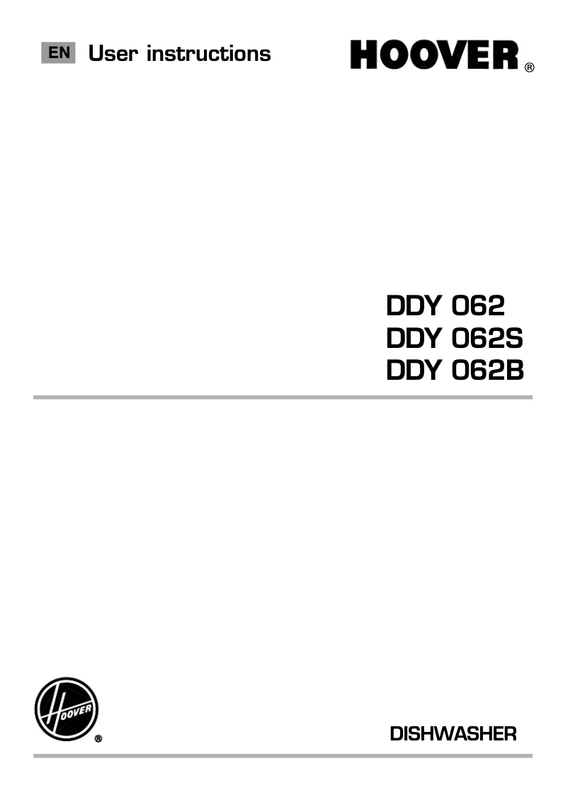 Image de la première page du manuel de l'appareil DDY 062B-80