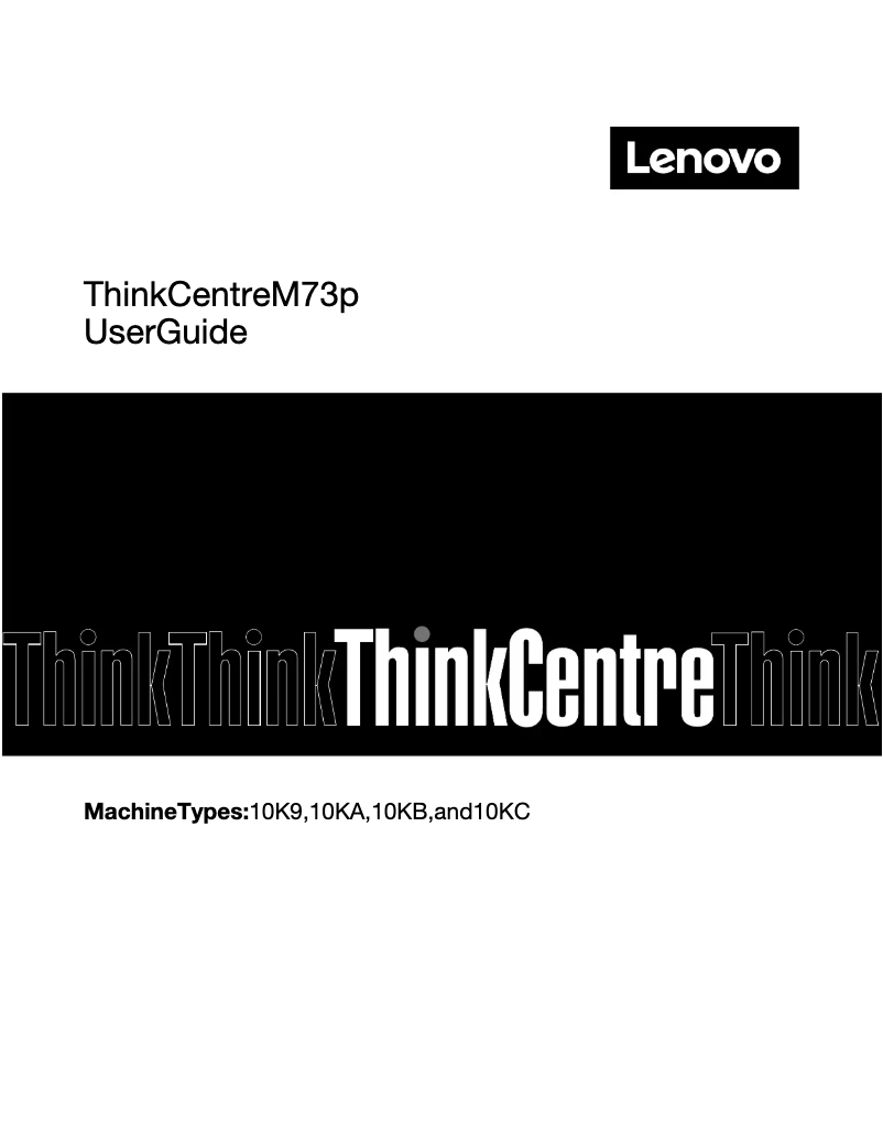Page 1 de la notice Manuel utilisateur Lenovo Thinkcentre M73p