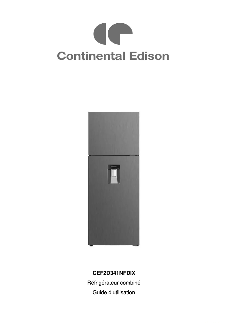 Page 1 de la notice Manuel utilisateur Continental Edison CEF2D341NFDIX
