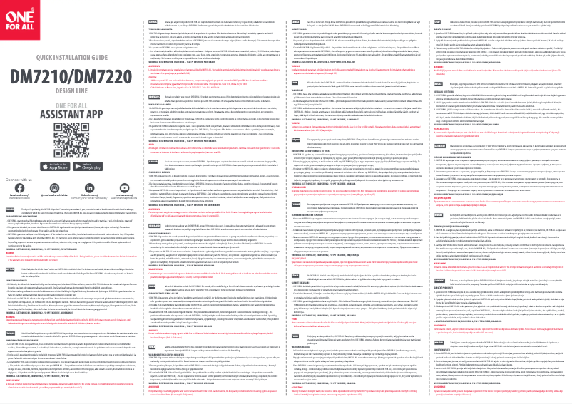 Page 1 de la notice Manuel utilisateur One for all DM 7220