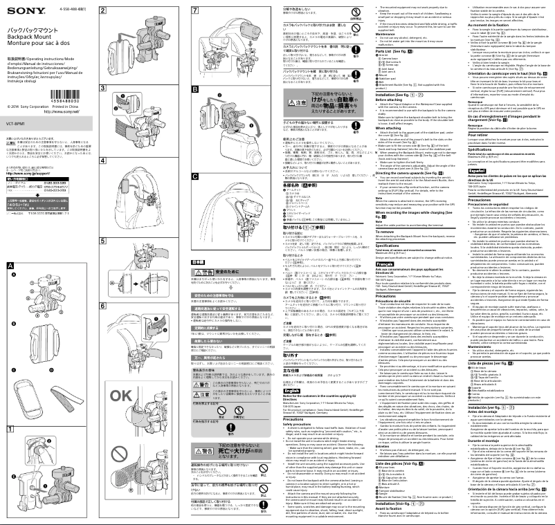 Image de la première page du manuel de l'appareil VCT-BPM1