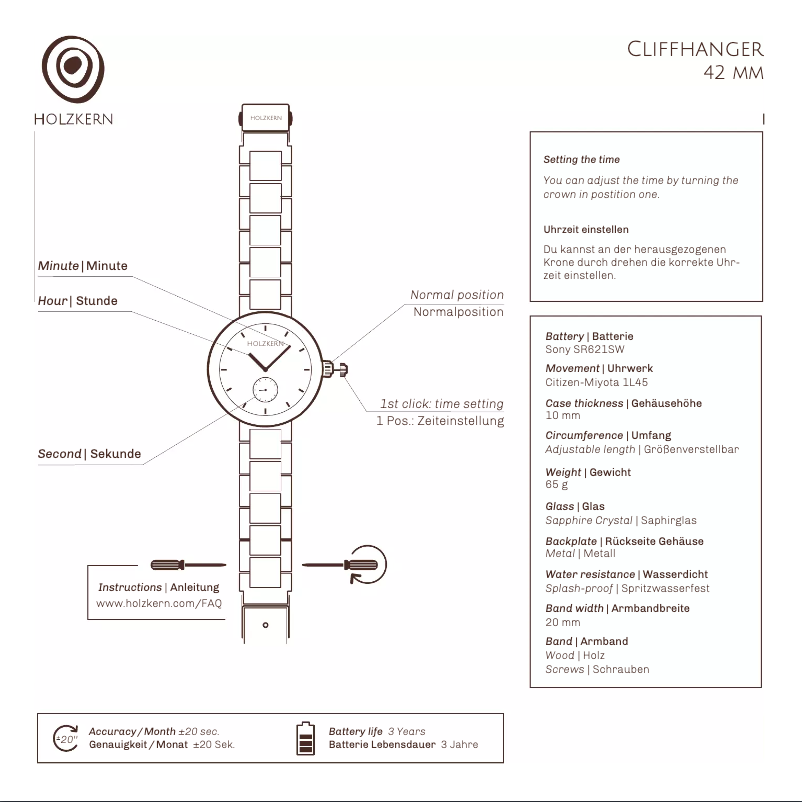 Page n°1 - Manuel utilisateur Holzkern Parus