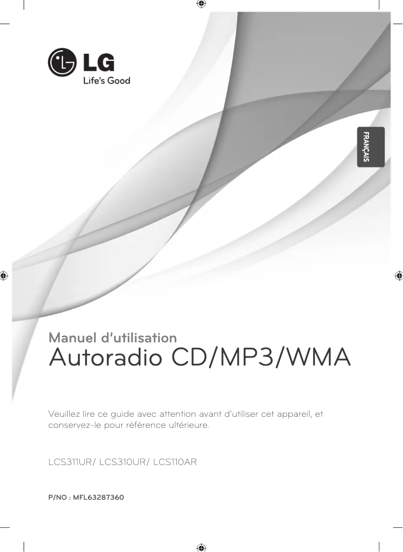 Page 1 de la notice Manuel utilisateur LG LCS311UR