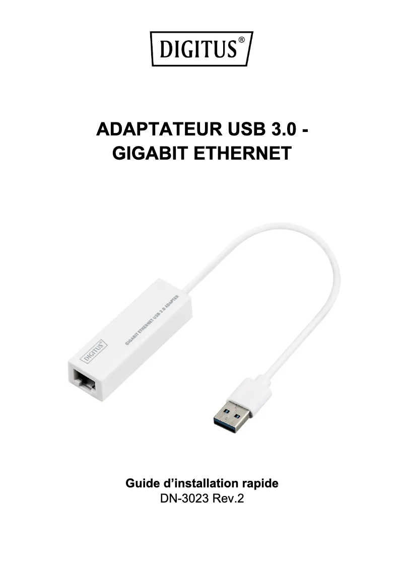 Page 1 de la notice Manuel utilisateur Digitus DN-3023
