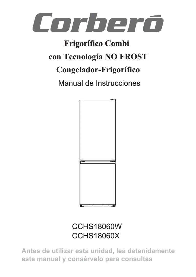 Page 1 de la notice Manuel utilisateur Corbero CCHS18060W