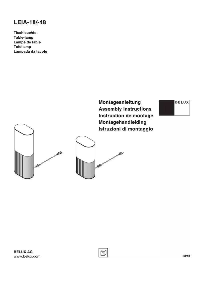 Página 1 del manual Manual de usuario Belux LEIA 48