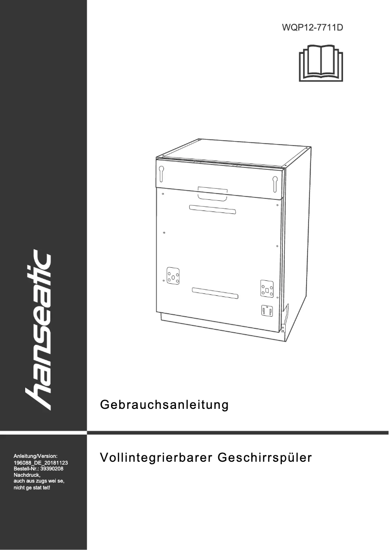 Page n°1 - Manuel utilisateur Hanseatic WQP12-7711D