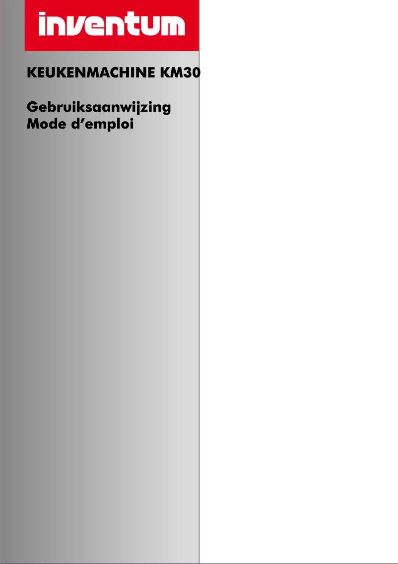 Page 1 de la notice Manuel utilisateur Inventum KM30