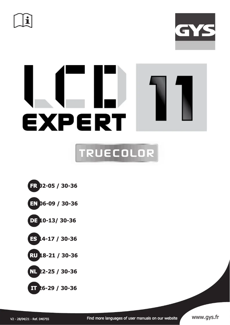 Image de la première page du manuel de l'appareil LCD Expert 11