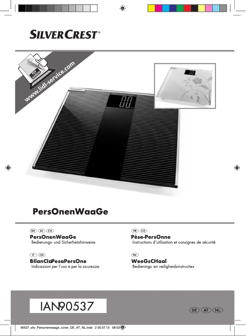Page 1 de la notice Manuel utilisateur SilverCrest IAN 90537