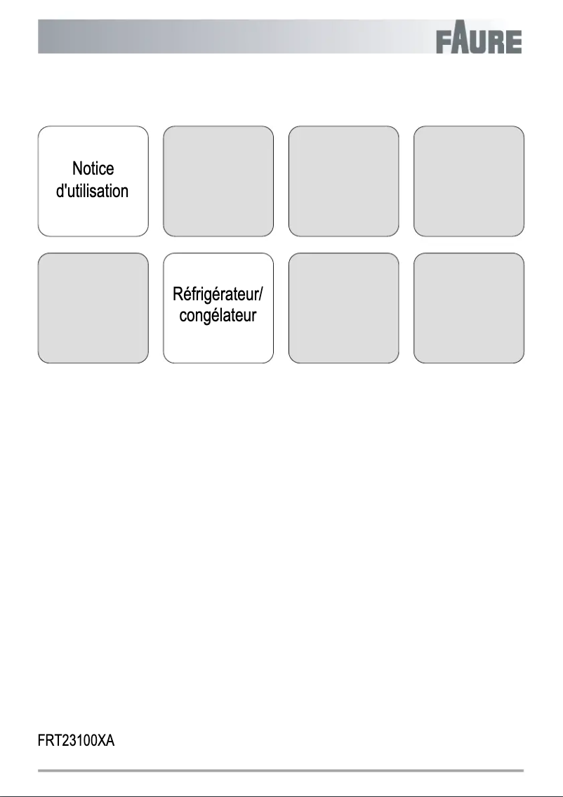Page 1 de la notice Manuel utilisateur Faure FRT23100XA