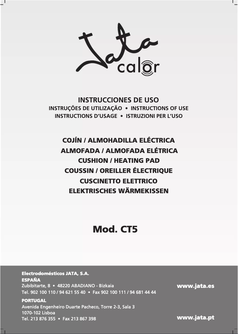 Página 1 del manual Manual de usuario Jata PH-CT5