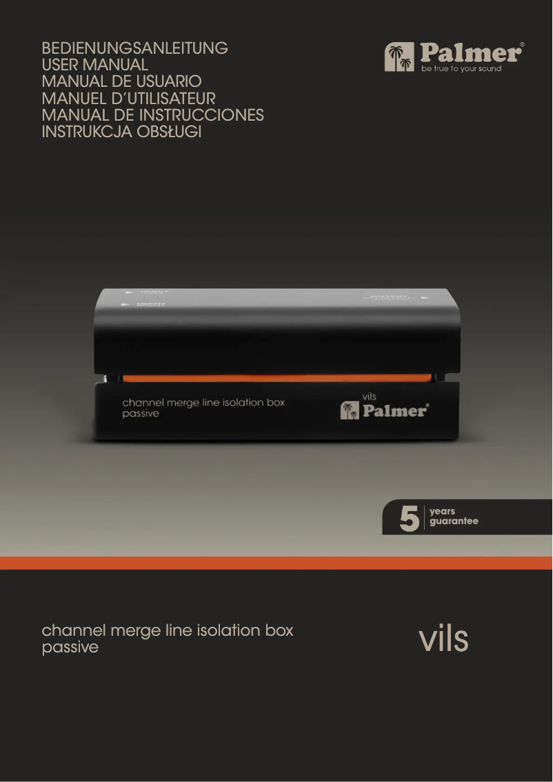 Page 1 de la notice Manuel utilisateur Palmer Vils