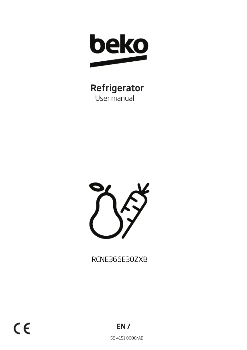 Page 1 de la notice Manuel utilisateur Beko RCNE366E30ZXB