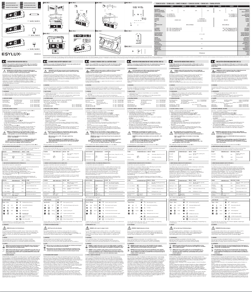Page n°1 - Manuel utilisateur Esylux SLA FLPi SC