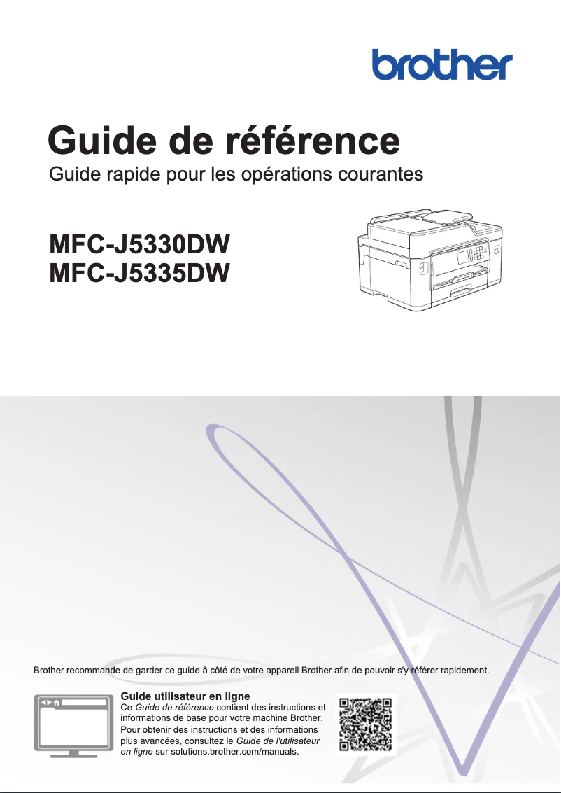 Page 1 de la notice Manuel utilisateur Brother MFC-J5335DW