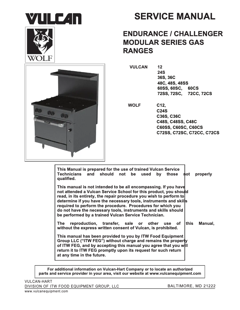 Page n°1 - Manuel utilisateur Vulcan 48C-2B36GT