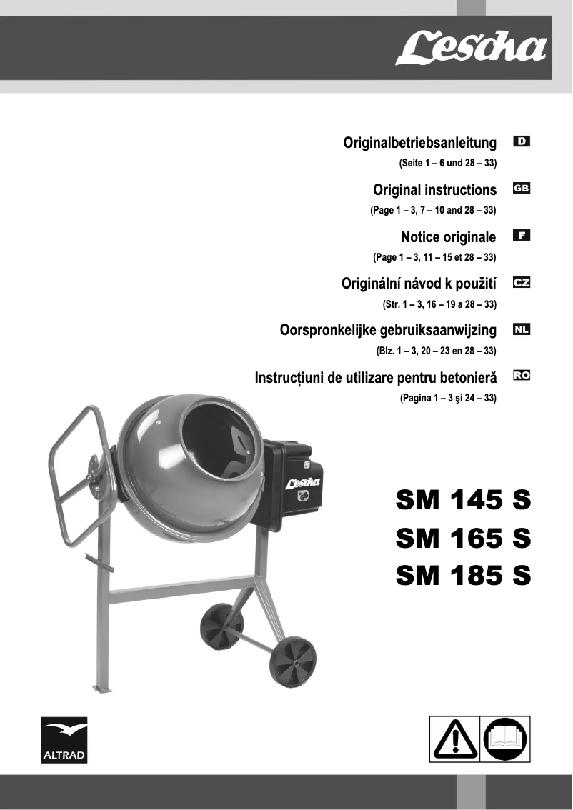 Imagen de la primera página del manual del dispositivo SM 185 S