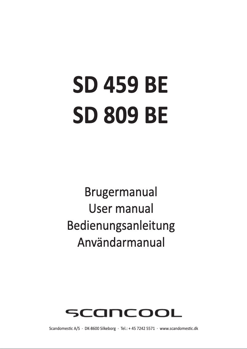 Image de la première page du manuel de l'appareil SD 809 BE