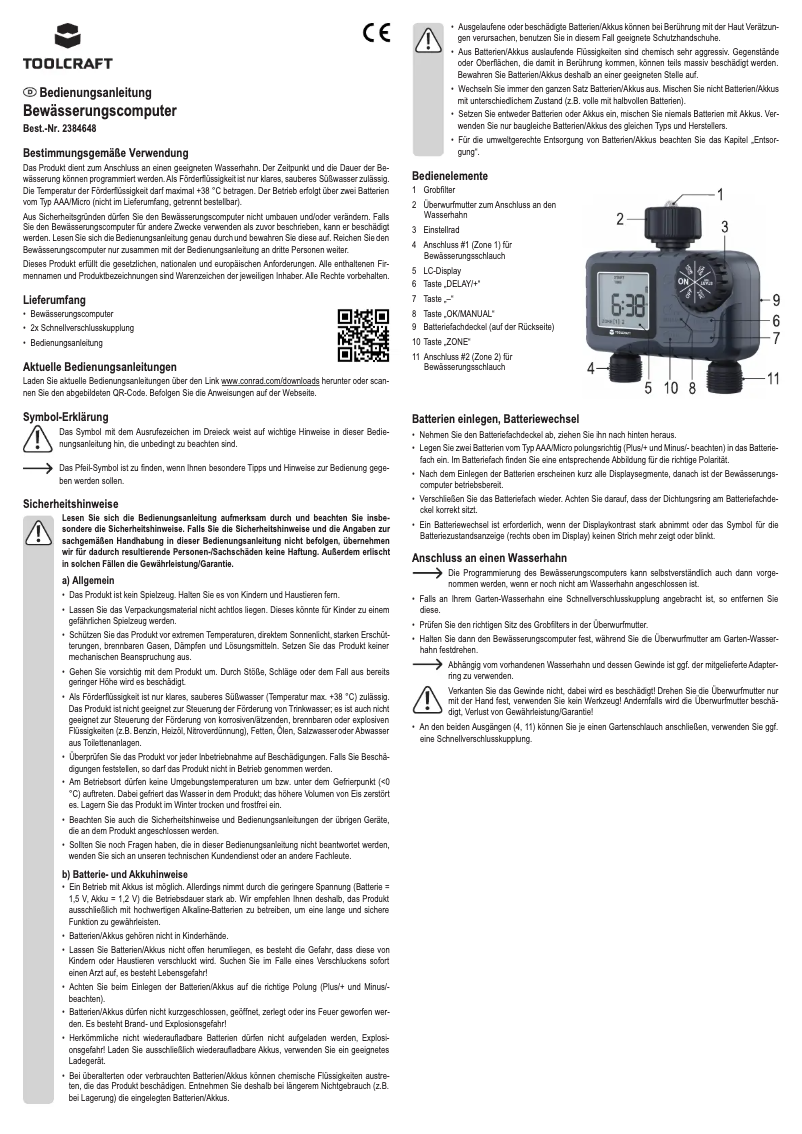 Page n°1 - Manuel utilisateur Toolcraft Duo TO-7153944