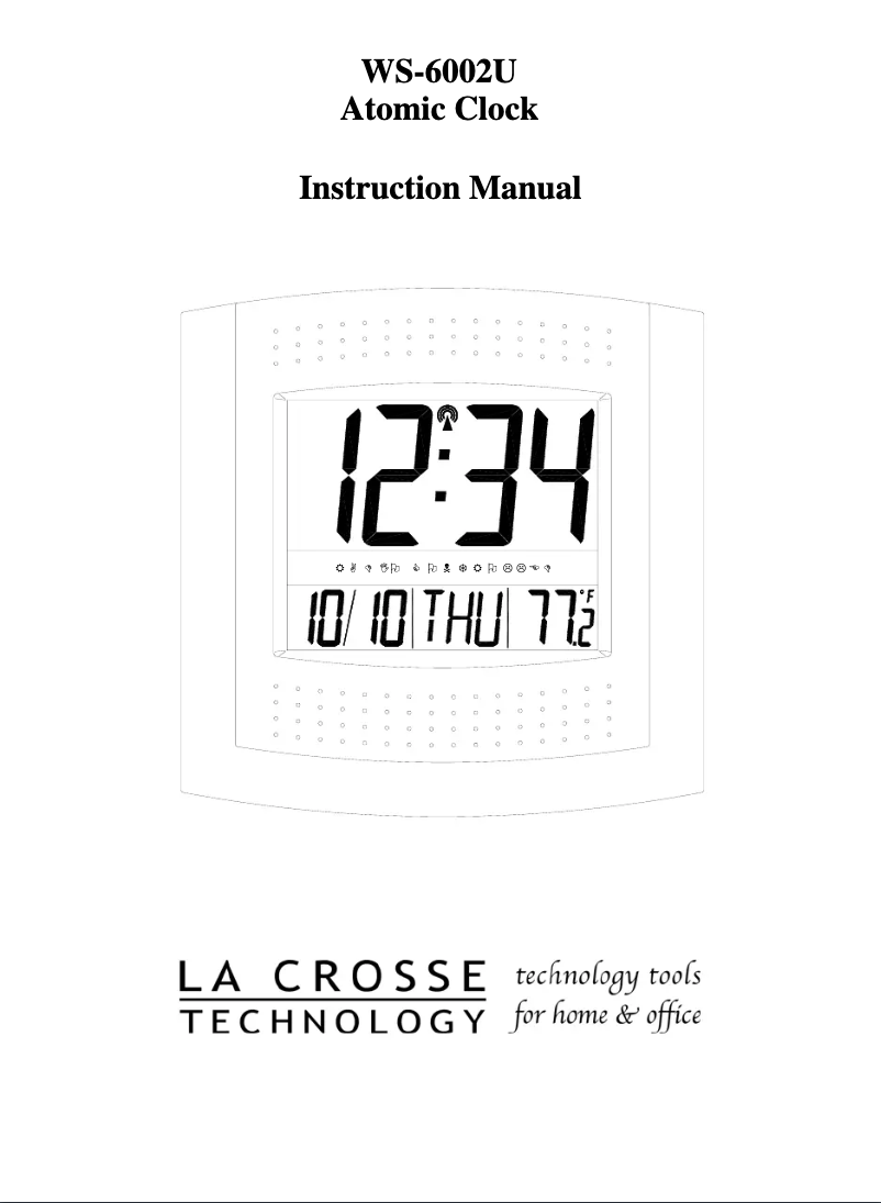 Page 1 de la notice Manuel utilisateur La Crosse Technology WS-6002U-A