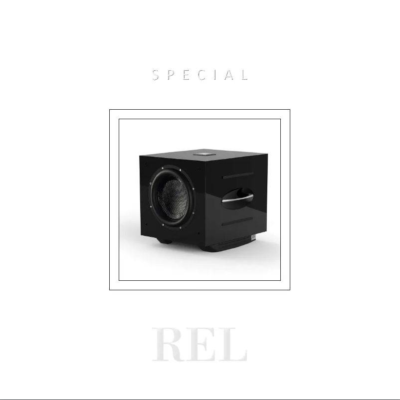 Page n°1 - Manuel utilisateur REL Acoustics Carbon Special