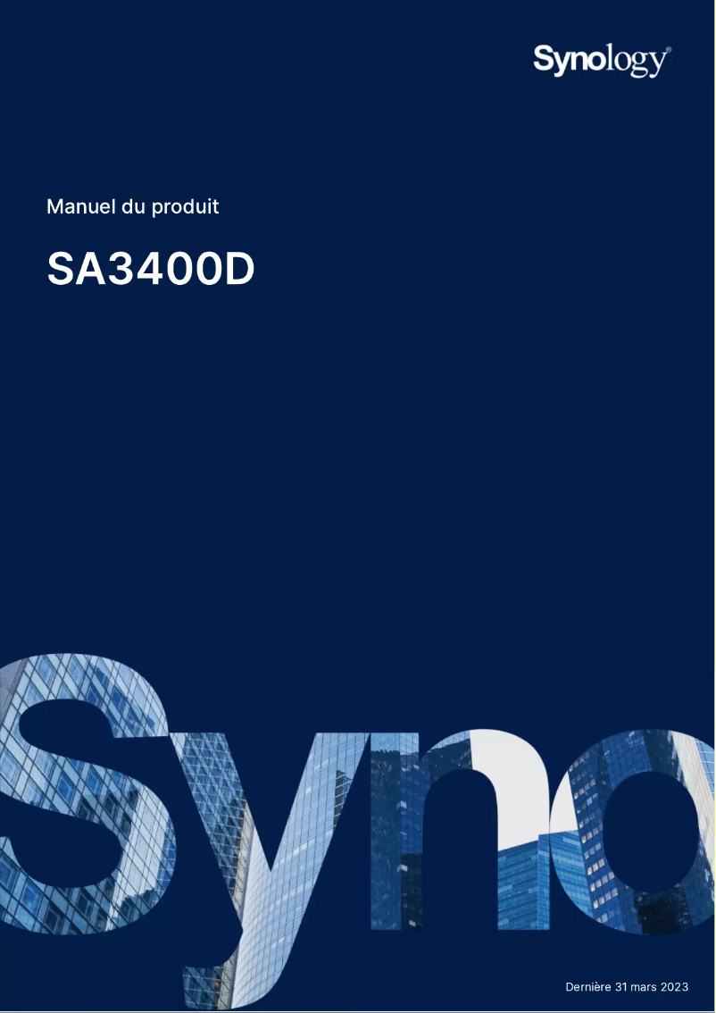 Image de la première page du manuel de l'appareil SA3400D