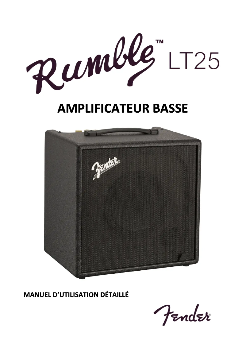 Page 1 de la notice Manuel utilisateur Fender Rumble LT25