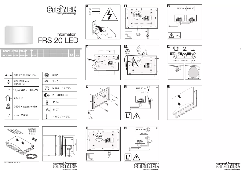 Page 1 de la notice Manuel utilisateur Steinel FRS 20 LED