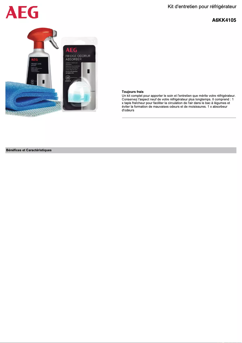 Image de la première page du manuel de l'appareil A6KK4105