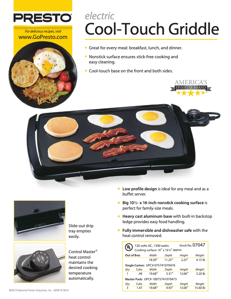 Image de la première page du manuel de l'appareil Cool-touch 07047