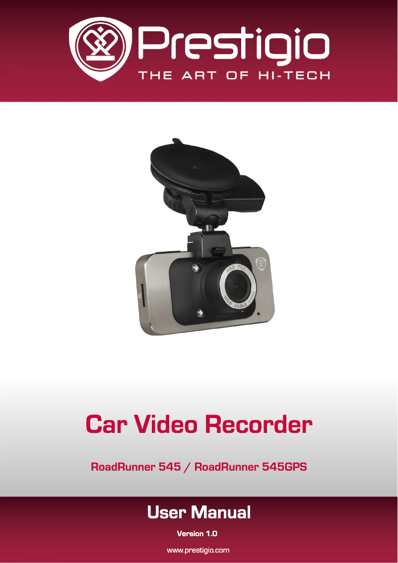 Page 1 de la notice Manuel utilisateur Prestigio RoadRunner 545