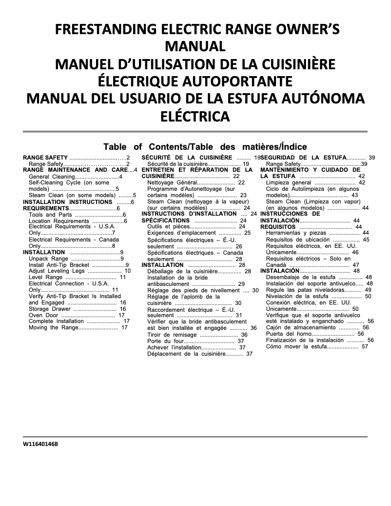 Page n°1 - Manuel utilisateur Maytag MFES4030RB