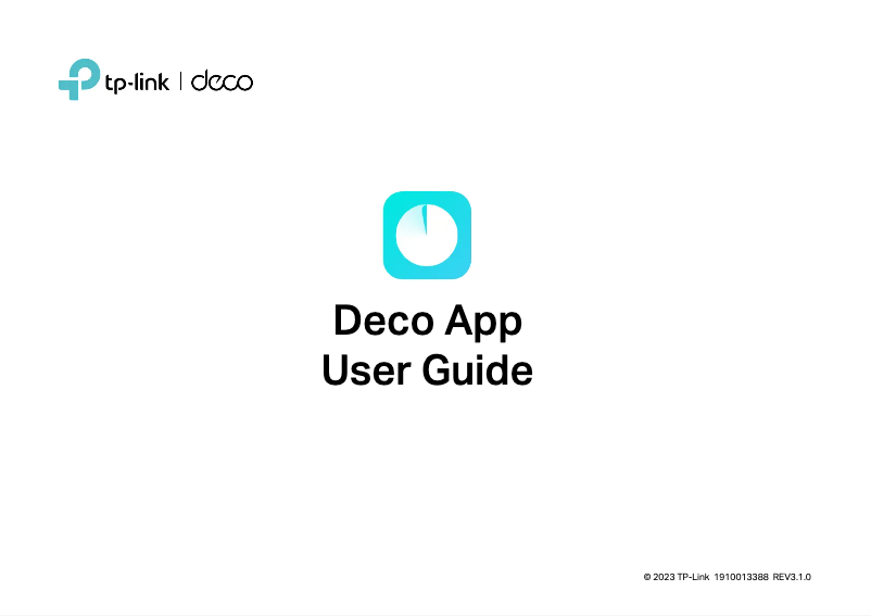 Image de la première page du manuel de l'appareil Deco BE65 Pro