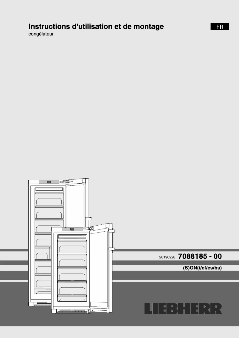 Page n°1 - Manuel utilisateur Liebherr GN 3235-20